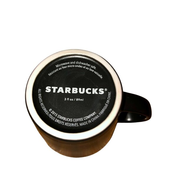 2015 Starbucks Demi Mug Black Matte Used 3 oz Espresso - Picture 3 of 13